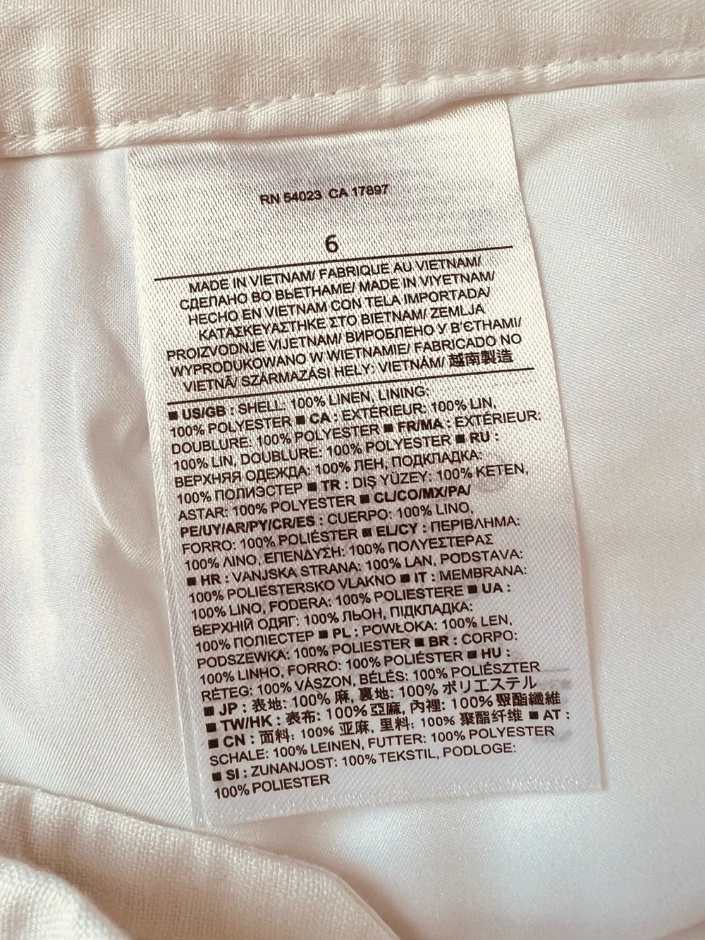 Banana Republic White Linen Tapered Trouser Pants